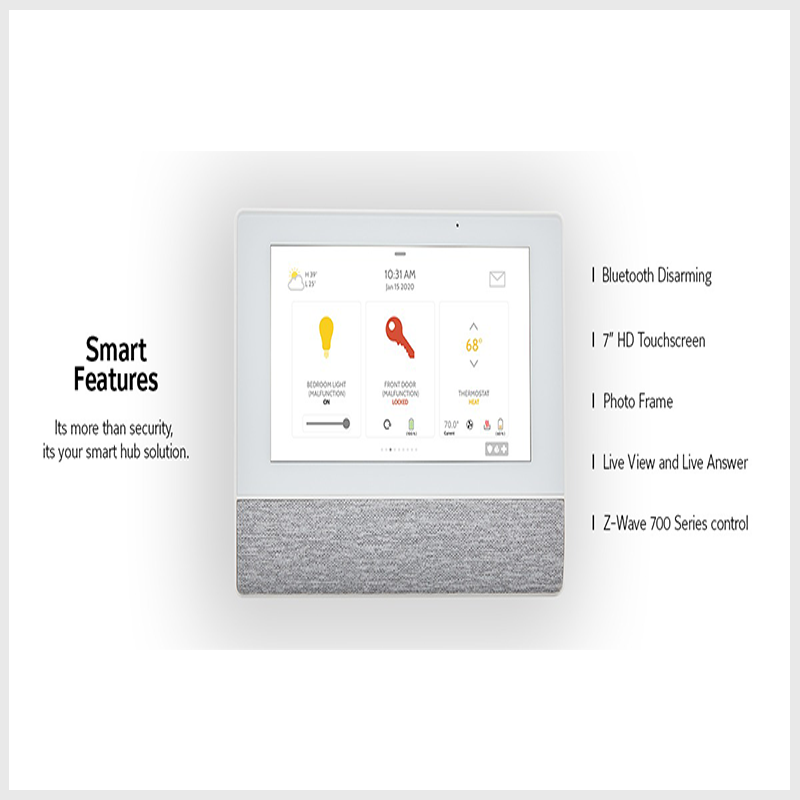 Sistema de Alarma IQ HUB Autocontenido , con Pantalla Tactil de 7", Power G 915 Mhz , Z WAVE • IQS9302-0208-840
